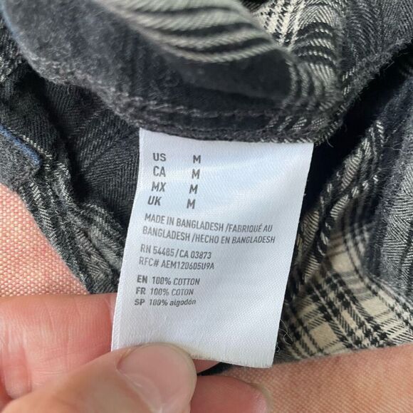 American Eagle Snap Front Plaid Western Style Shirt M - Picture 8 of 8